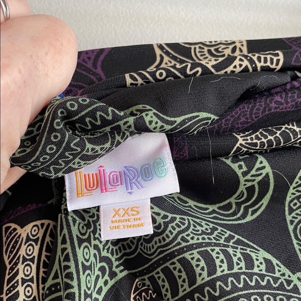 LuLaRoe Maxi Skirt in Black with Cat Pattern, witchy whimsy goth - Picture 7 of 10